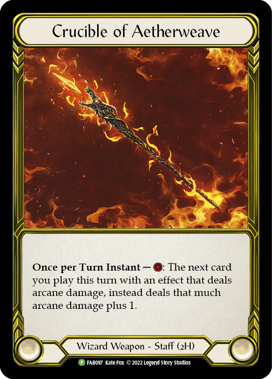 Crucible of Aetherweave (Golden) [FAB097] (Promo)  Cold Foil | The CG Realm