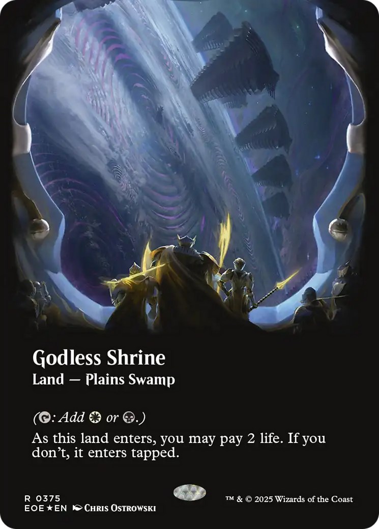 Godless Shrine (Borderless) (Galaxy Foil) [Edge of Eternities] | The CG Realm