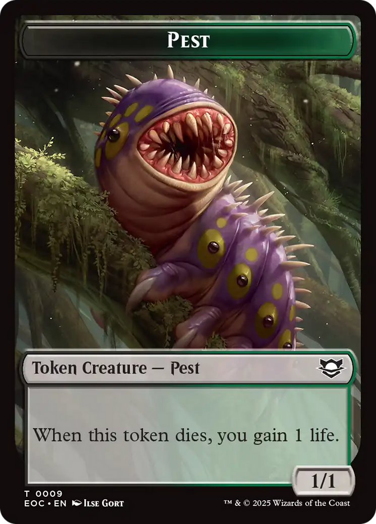 Copy // Pest Double-Sided Token [Edge of Eternities Commander Tokens] | The CG Realm
