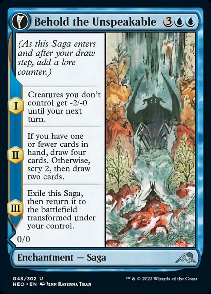 Behold the Unspeakable (NEO-048) - Kamigawa: Neon Dynasty: (fandfc, enchantment)