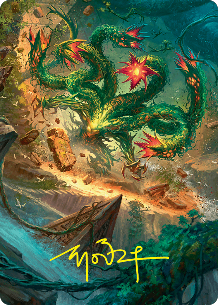 Mossborn Hydra Art Card (42/54) (Gold-Stamped Signature) [Foundations Art Series] | The CG Realm