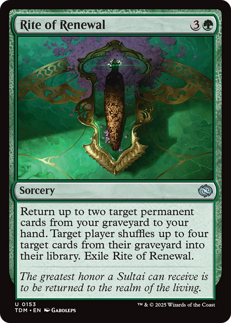 Rite of Renewal [Tarkir: Dragonstorm] | The CG Realm