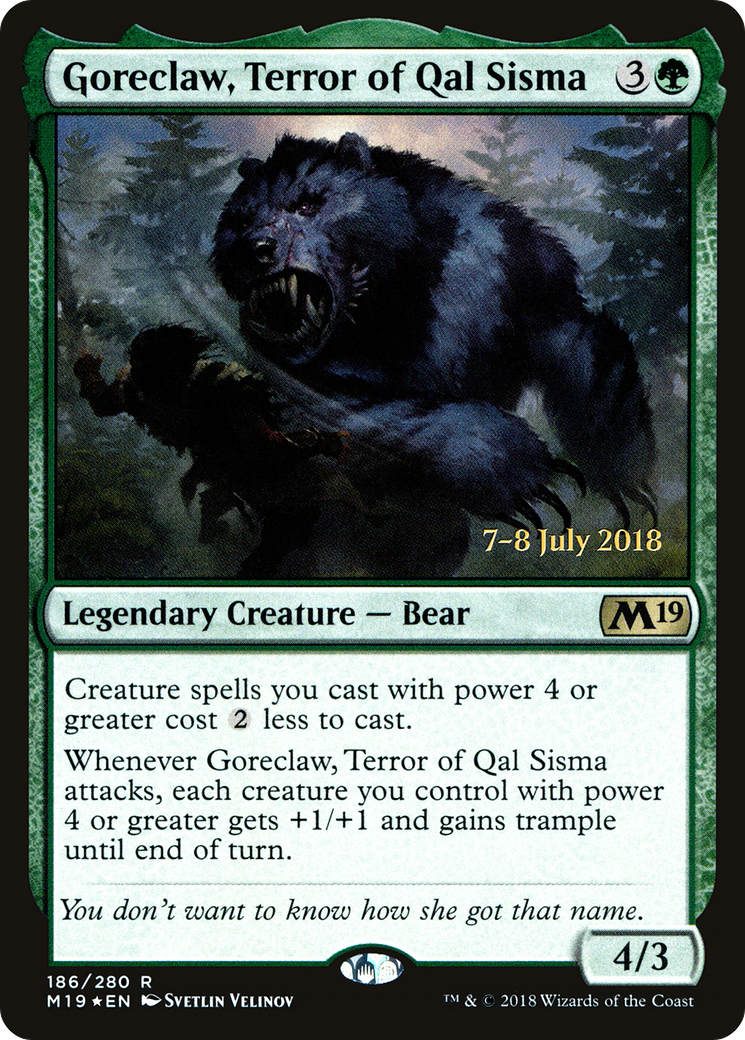 Goreclaw, Terror of Qal Sisma (PRE-186S) - Core Set 2019 Promos Foil