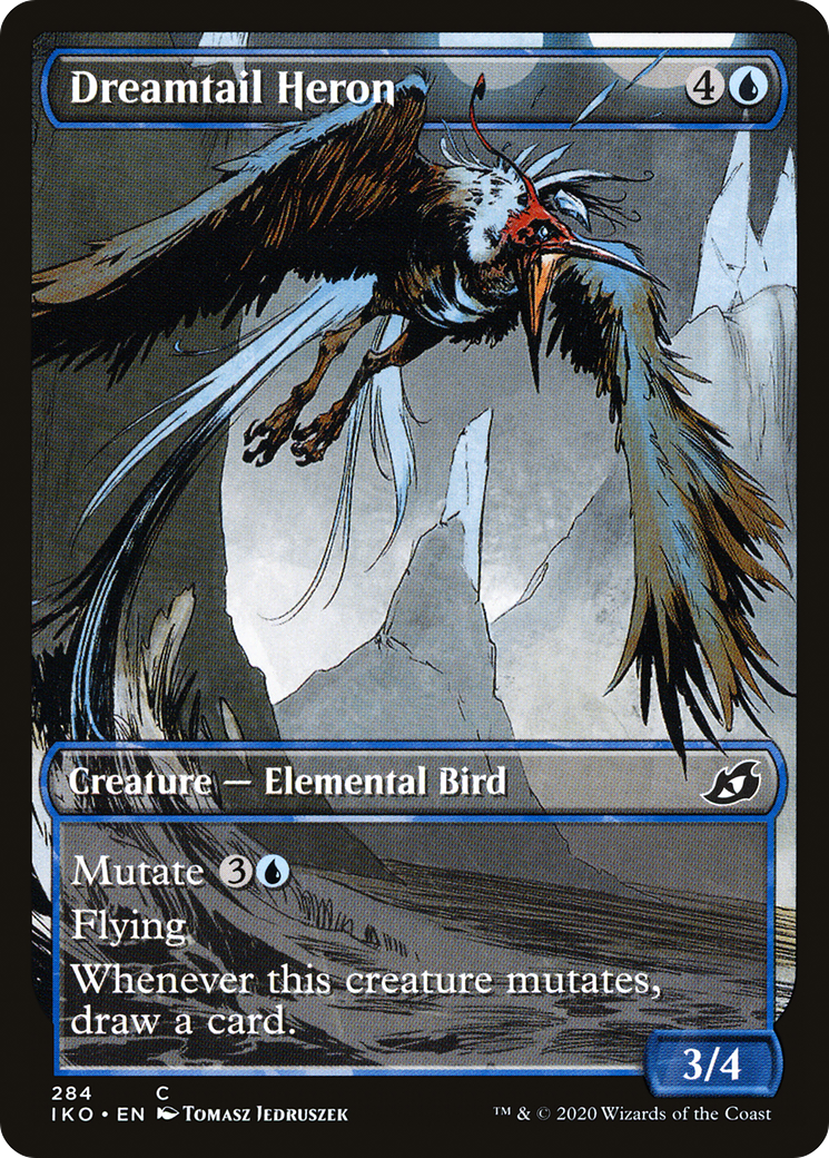Dreamtail Heron (Showcase) (IKO-284) - Ikoria: Lair of Behemoths: (Showcase)
