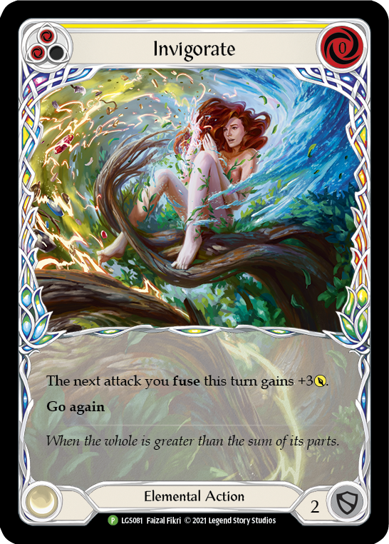 Invigorate (Yellow) [LGS081] (Promo)  Rainbow Foil | The CG Realm