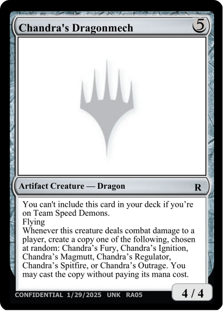 Chandra's Dragonmech (-) - Un-Known Event Playtest Cards