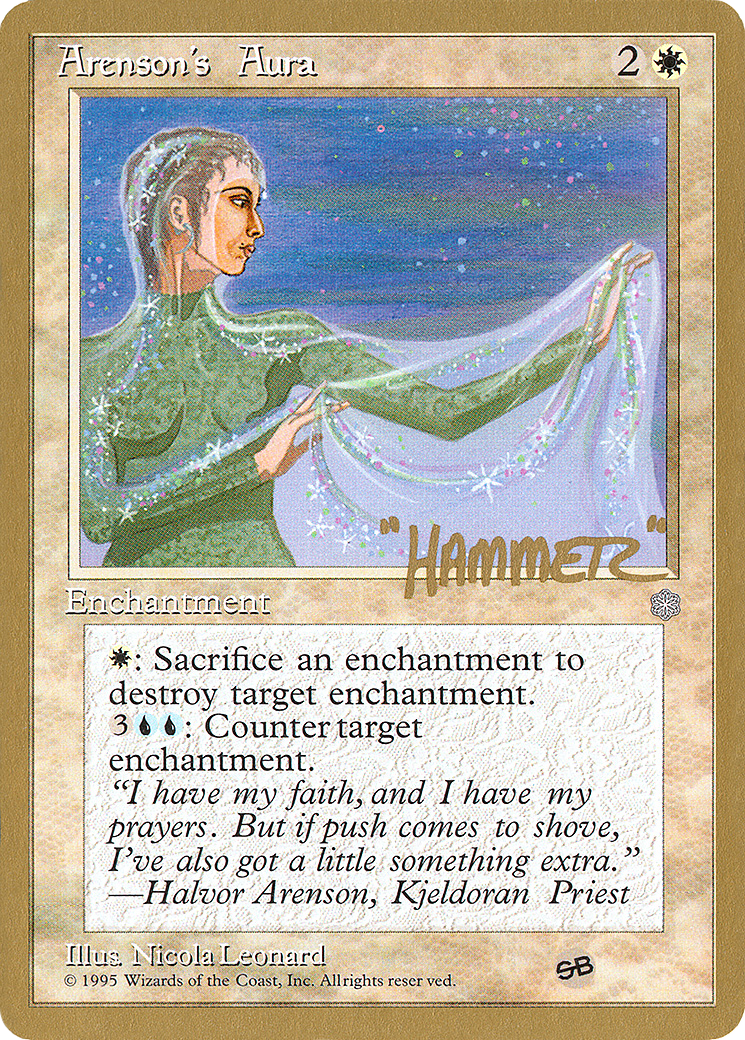 Arenson's Aura - 1996 Shawn "Hammer" Regnier (ICE) (SB) (WCD-) - Pro Tour Collector Set