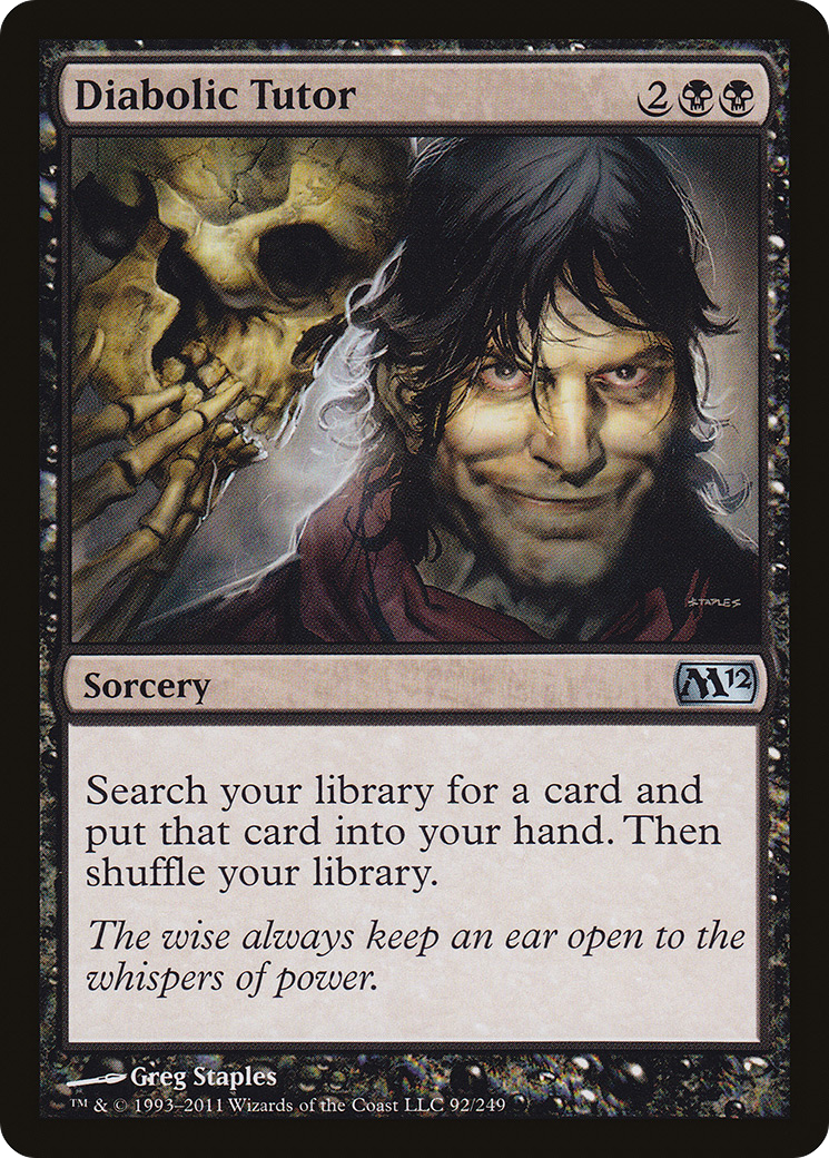 Diabolic Tutor (M12-092) - Magic 2012