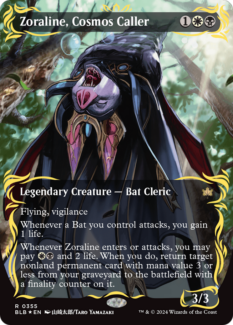 Zoraline, Cosmos Caller (Borderless) (Raised Foil) [Bloomburrow] | The CG Realm