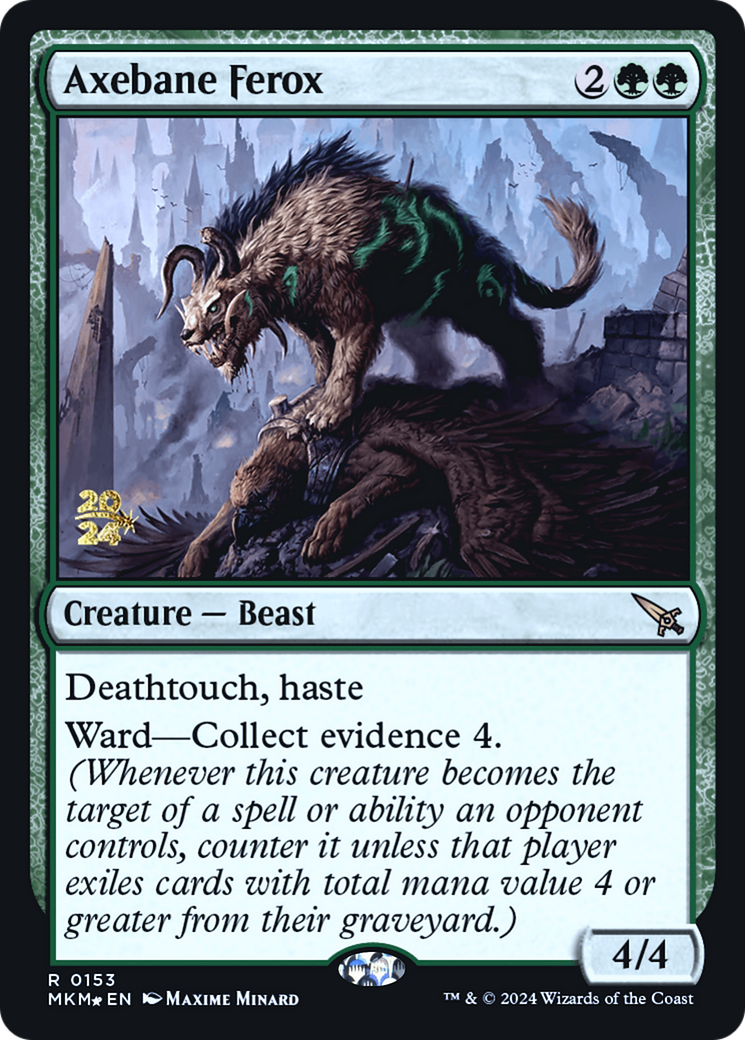 Axebane Ferox [Murders at Karlov Manor Prerelease Promos] | The CG Realm