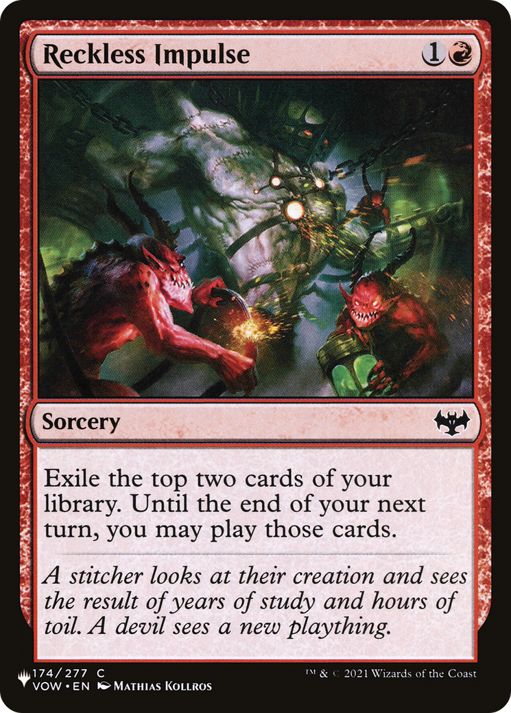 Reckless Impulse [The List] | The CG Realm