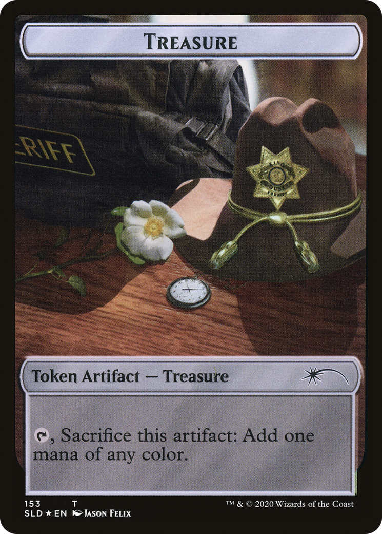 Treasure // Walker (Bicycle Girl) Double-sided Token (SLD-153 // 148) - Secret Lair Drop Foil