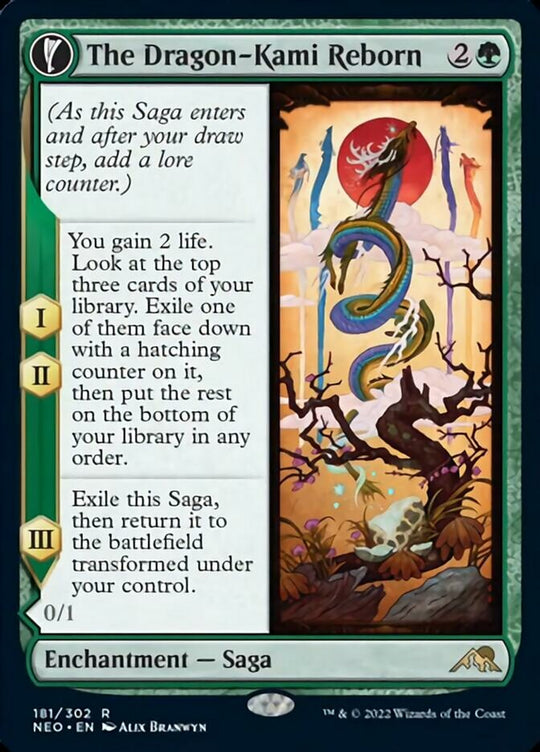 The Dragon-Kami Reborn (NEO-181) - Kamigawa: Neon Dynasty: (fandfc, enchantment)