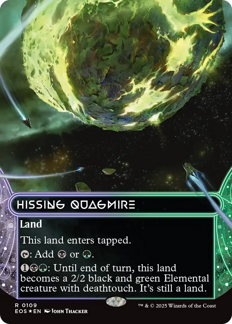 Hissing Quagmire (0109) (Borderless) (Galaxy Foil) [Edge of Eternities: Stellar Sights] | The CG Realm