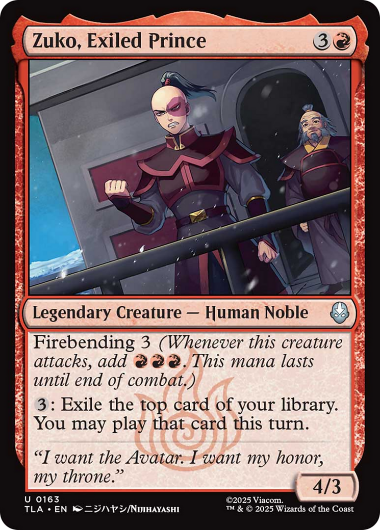 Zuko, Exiled Prince [Avatar: The Last Airbender] | The CG Realm