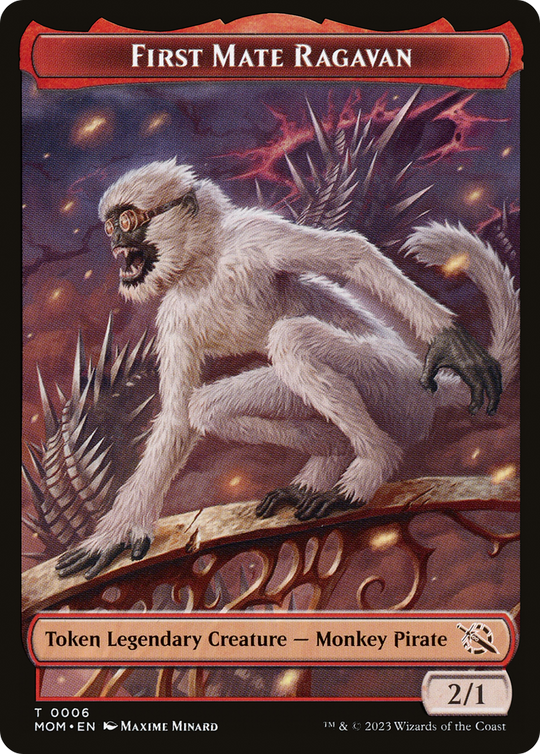 First Mate Ragavan // Treasure Double-Sided Token (TDC-18 // 16) - Commander: Tarkir: Dragonstorm