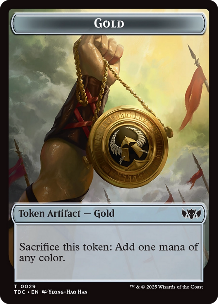 Elemental (0016) // Gold Double-Sided Token [Tarkir: Dragonstorm Commander Tokens] | The CG Realm