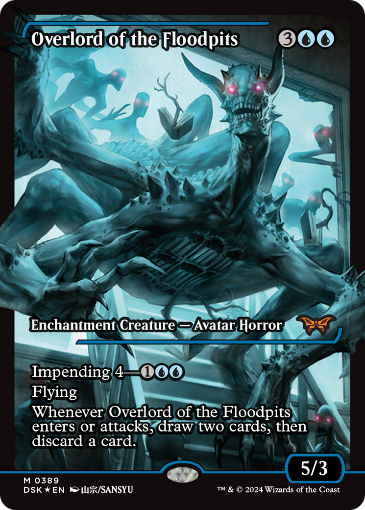 Overlord of the Floodpits (Showcase) (DSK-389) - Duskmourn: House of Horror: (Japanese) Foil
