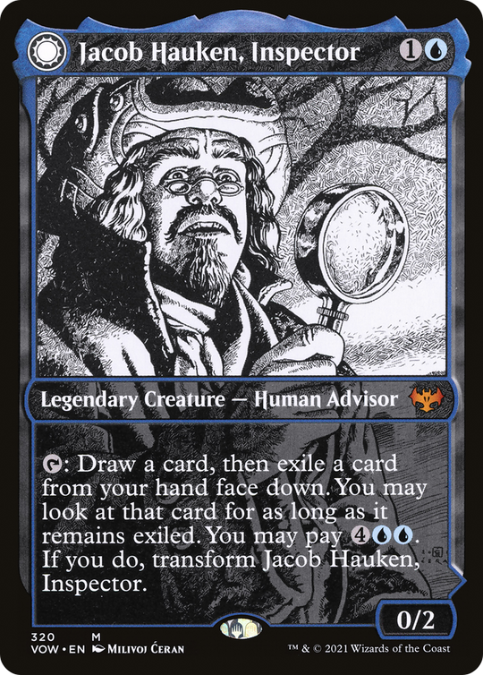 Jacob Hauken, Inspector (Showcase) (VOW-320) - Innistrad: Crimson Vow: (Showcase, Double Faced Transform)
