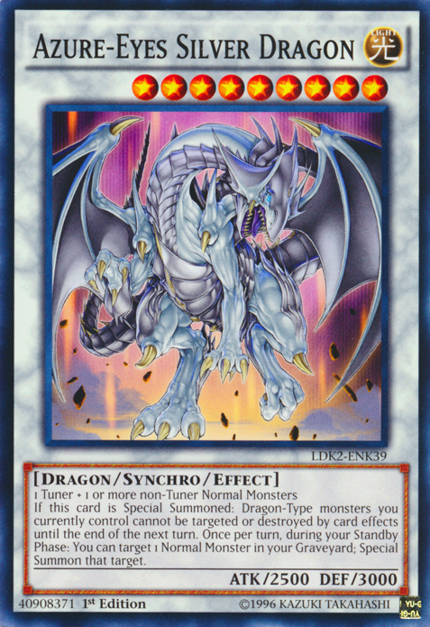 Azure-Eyes Silver Dragon [LDK2-ENK39] Common | The CG Realm