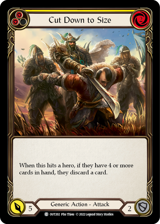 Cut Down to Size (Yellow) [OUT202] (Outsiders)  Rainbow Foil | The CG Realm