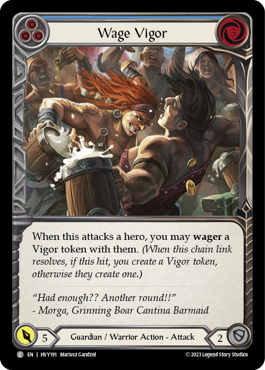 Wage Vigor (Blue) [HVY191] (Heavy Hitters)  Rainbow Foil | The CG Realm