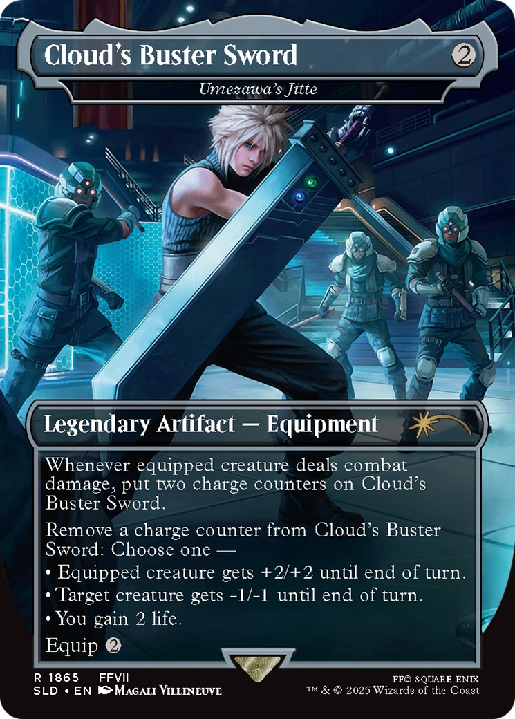 Umezawa's Jitte (SLD-1865) - Secret Lair Drop / Cloud's Buster Sword (Borderless) Foil