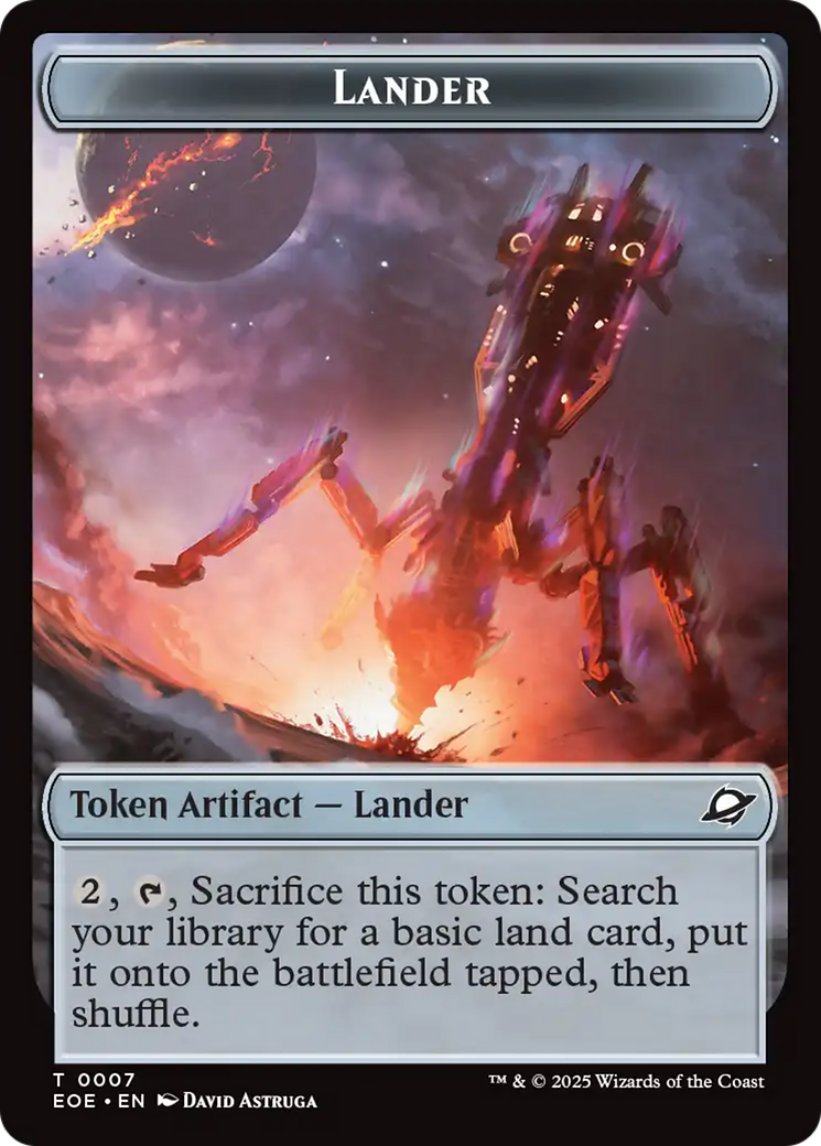 Human Soldier // Lander (0007) Doubled-Sided Token (EOE-2 // 7) - Edge of Eternities