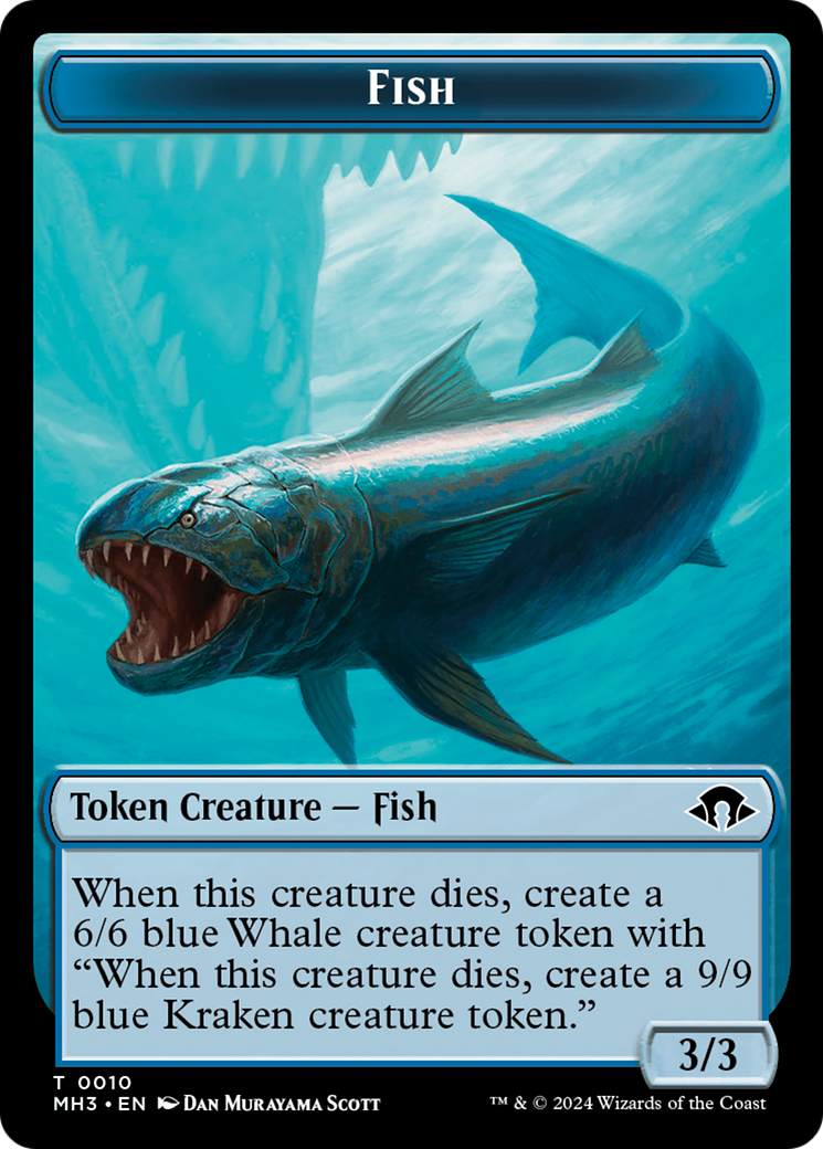 Eldrazi Spawn // Fish Double-Sided Token (MH3-2 // 10) - Modern Horizons 3 Foil