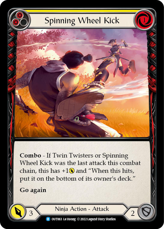 Spinning Wheel Kick (Yellow) [OUT063] (Outsiders)  Rainbow Foil | The CG Realm