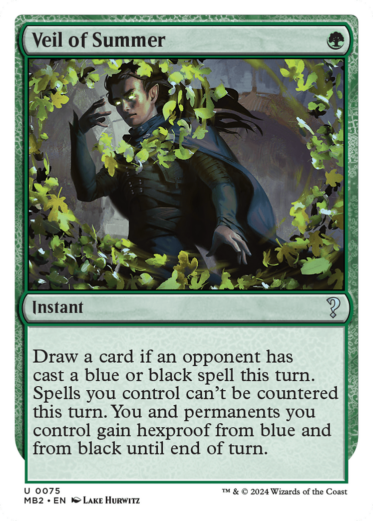 Veil of Summer (White Border) [Mystery Booster 2] | The CG Realm