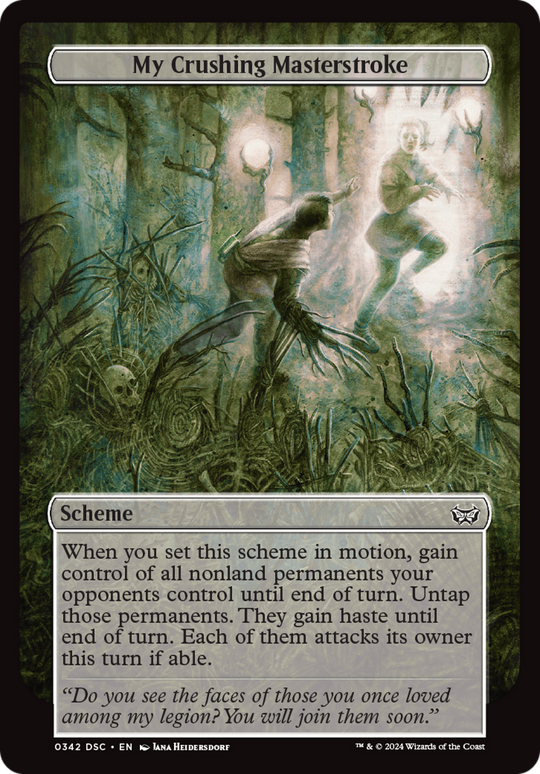 My Crushing Masterstroke (Full Art) (A:DSC-342) - Duskmourn: House of Horror Commander