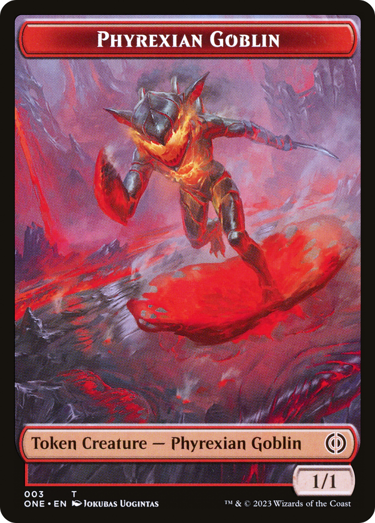 Phyrexian Goblin // Cat Double-Sided Token [Phyrexia: All Will Be One Tokens] | The CG Realm
