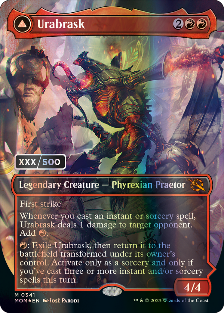 Urabrask (Serial Numbered) (MOM-341) - March of the Machine (Borderless) Foil