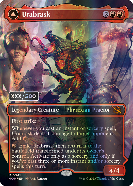 Urabrask (Serial Numbered) (MOM-341) - March of the Machine (Borderless) Foil