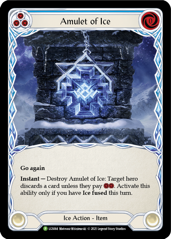 Amulet of Ice [LGS064] (Promo)  Cold Foil | The CG Realm