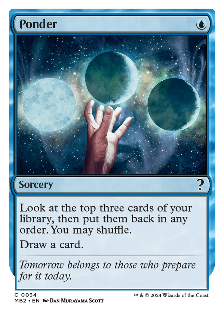 Ponder (White Border) [Mystery Booster 2] | The CG Realm