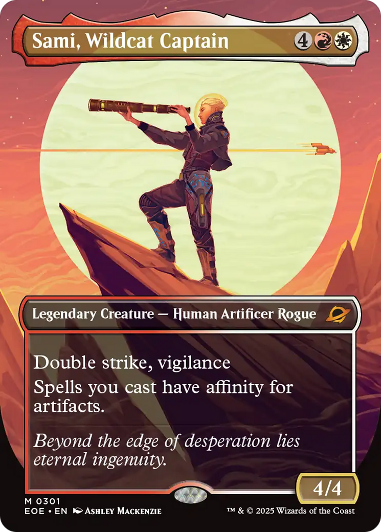 Sami, Wildcat Captain (Borderless) [Edge of Eternities] | The CG Realm