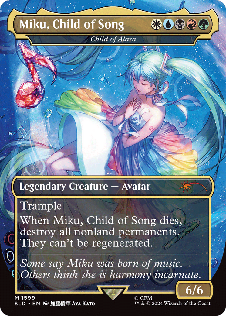 Miku, Child of Song - Child of Alara (Rainbow Foil) [Secret Lair Drop Series] | The CG Realm