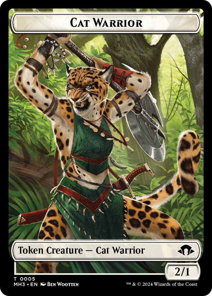 Eldrazi Spawn // Cat Warrior Double-Sided Token (MH3-2 // 5) - Modern Horizons 3 Foil