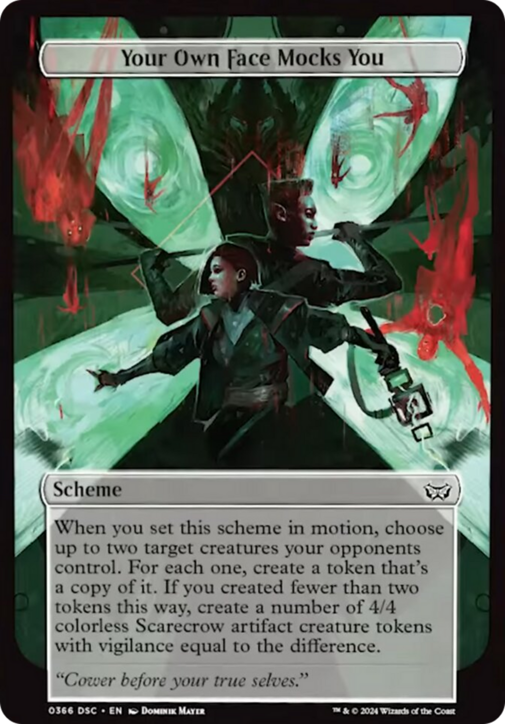 Your Own Face Mocks You (Full Art) (A:DSC-366) - Duskmourn: House of Horror Commander
