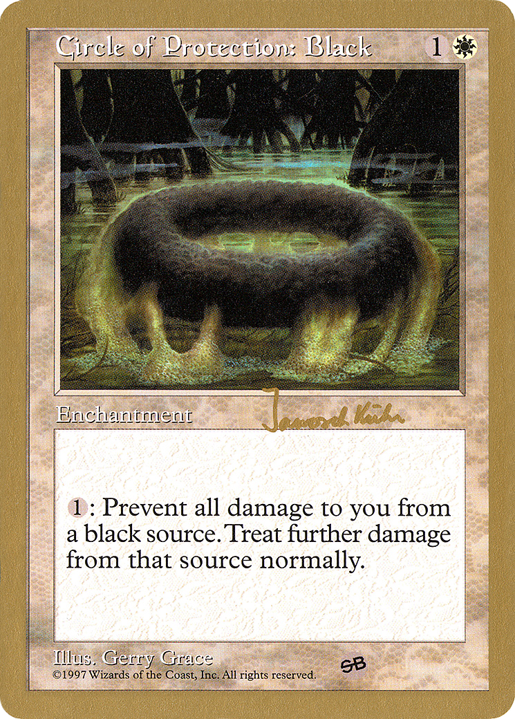 Circle of Protection: Black - 1997 Janosch Kuhn (5ED) (SB) (WCD-) - World Championship Decks 1997