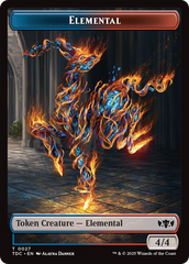 Elemental (0027) // Monk Double-Sided Token [Tarkir: Dragonstorm Commander Tokens] | The CG Realm