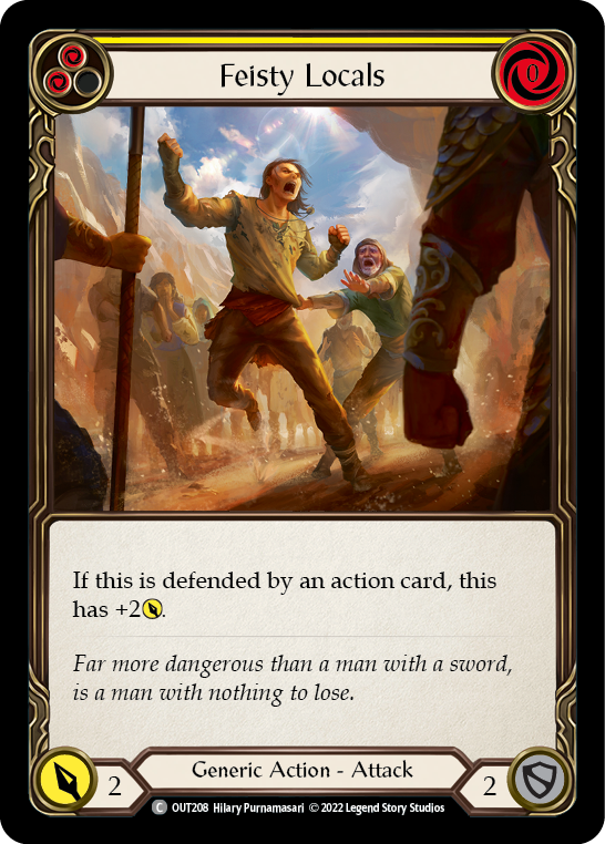 Feisty Locals (Yellow) [OUT208] (Outsiders)  Rainbow Foil | The CG Realm