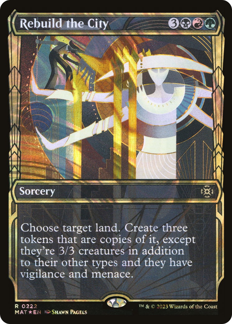 Rebuild the City (Halo Foil) (MAT-222) - March of the Machine: The Aftermath: (Showcase) Foil