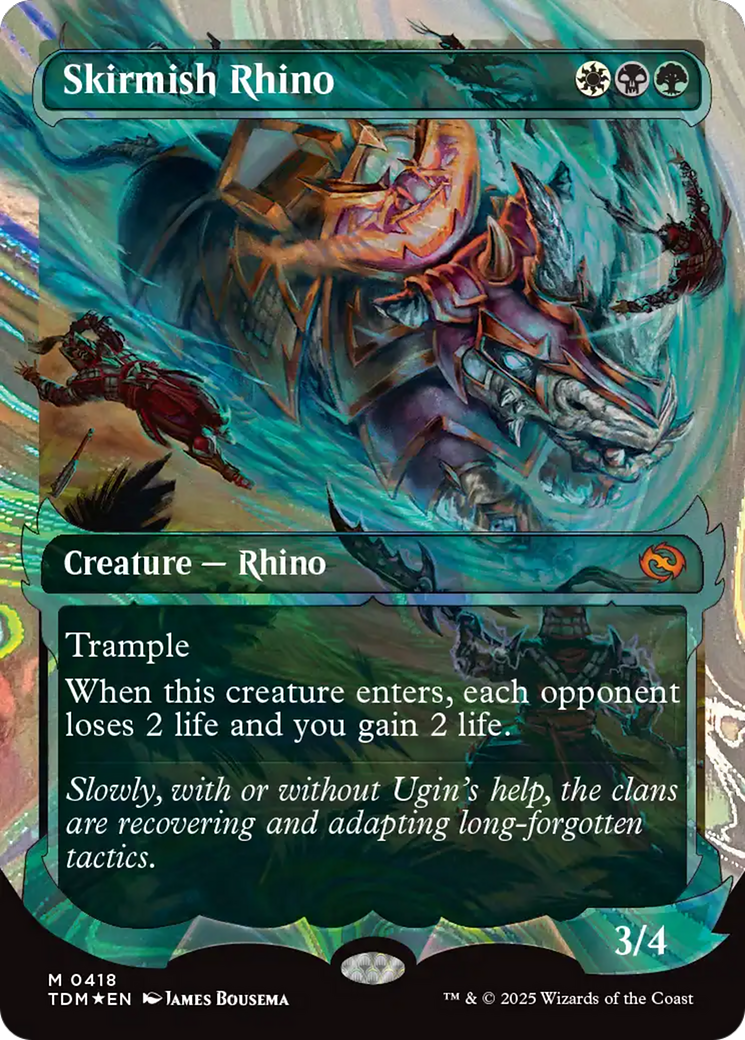 Skirmish Rhino (0418) (Showcase) (Halo Foil) [Tarkir: Dragonstorm] | The CG Realm
