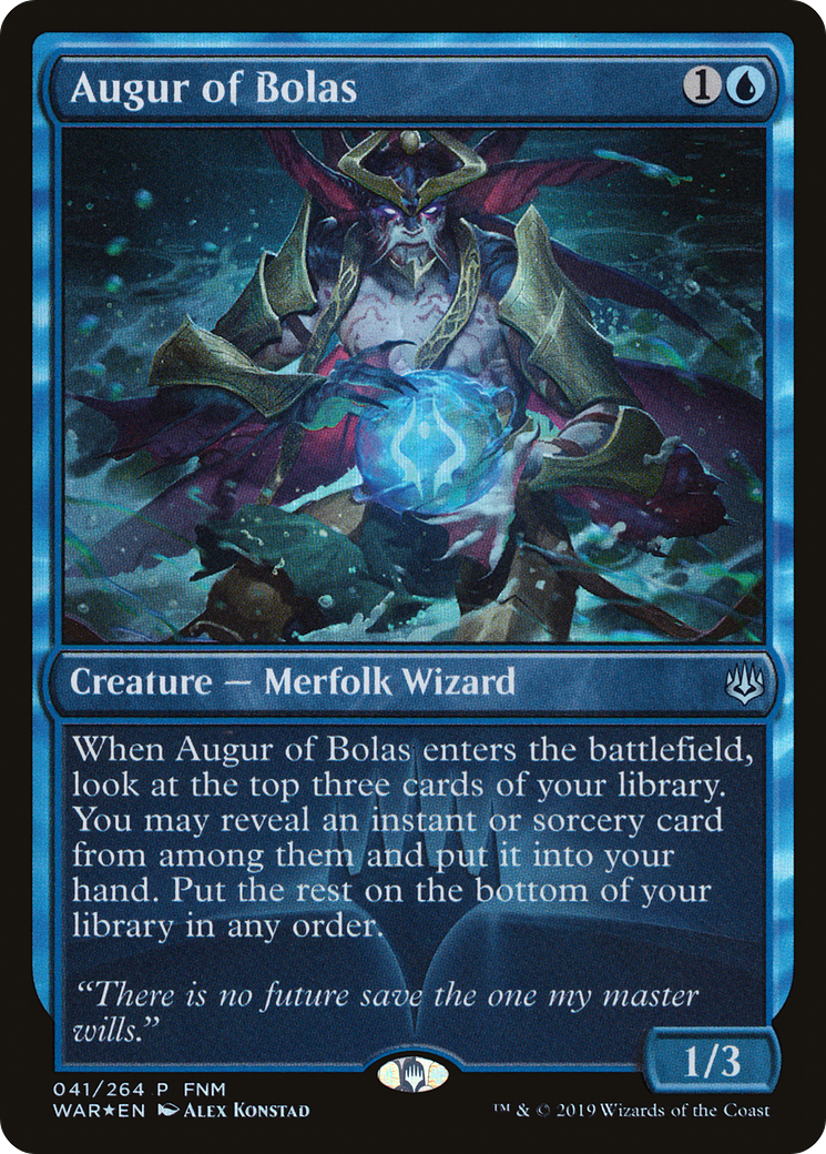 Augur of Bolas (FNM-041) - War of the Spark Promos Foil