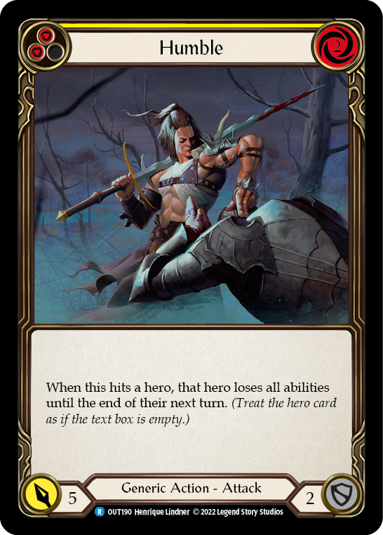 Humble (Yellow) [OUT190] (Outsiders)  Rainbow Foil | The CG Realm