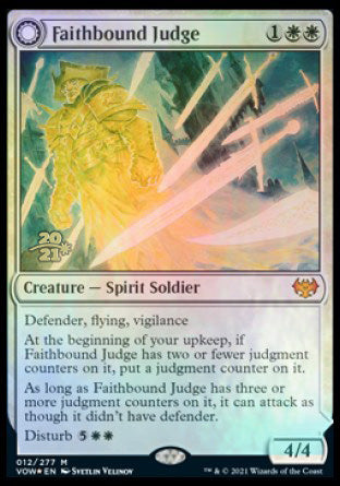 Faithbound Judge (PRE-012) - Innistrad: Crimson Vow Promos: (Double Faced Transform) Foil