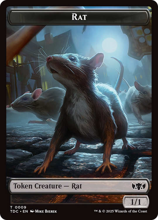 Human // Rat Double-Sided Token (TDC-5 // 9) - Commander: Tarkir: Dragonstorm